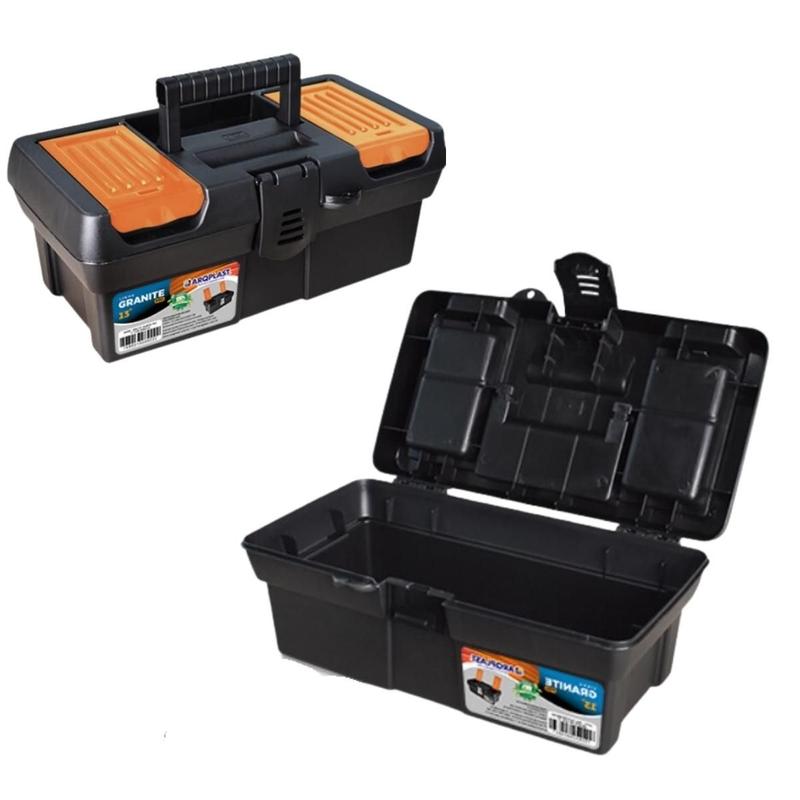 2 Kits Caixa de Ferramentas Granite Maleta organizadora Compacta